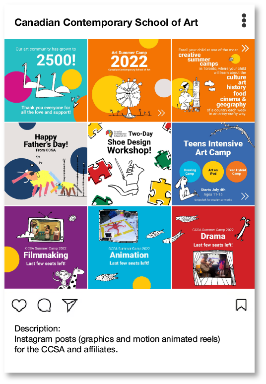 Canadian Contemporary School of Art: Instagram feed