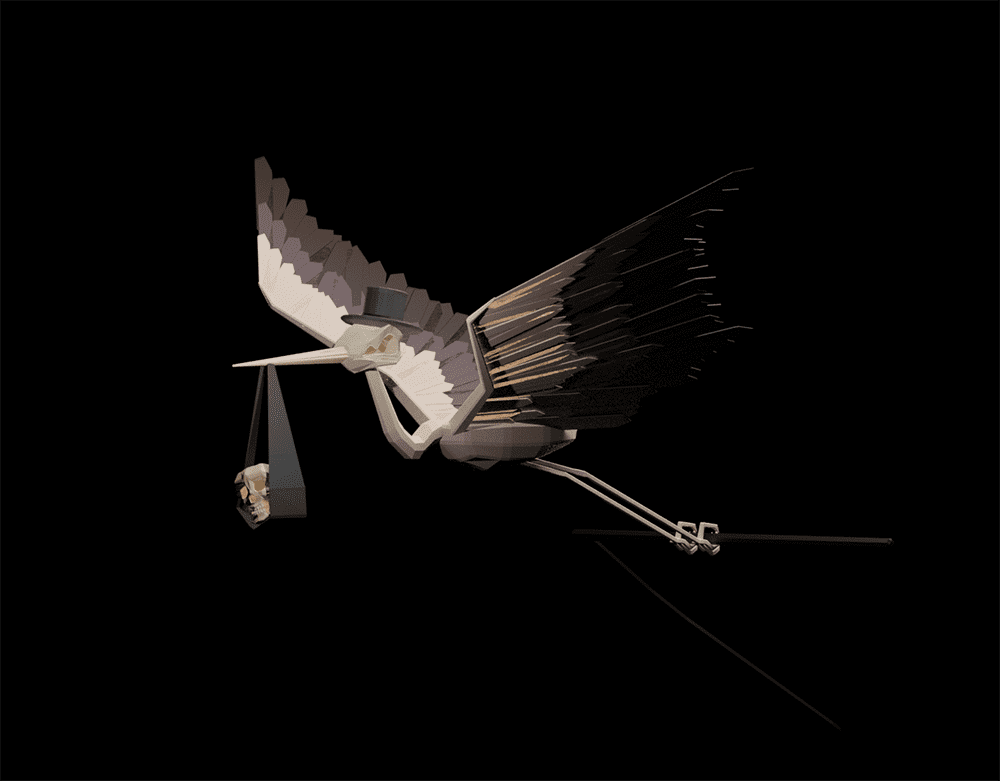 Death Stork Low-poly