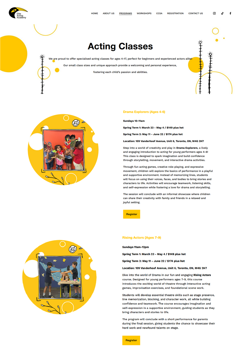 Marketing content made for Canadian Contemporary School of Art